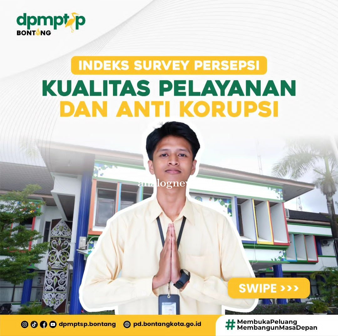 Indeks Survey Persepsi Kualitas Pelayanan dan Anti Korupsi DPM-PTSP Bontang